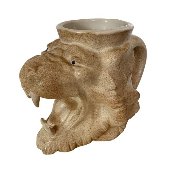 Rex Valencia Hand Made Spain Lion Head 3D Coffee Cup Mug - Picture 1 of 7